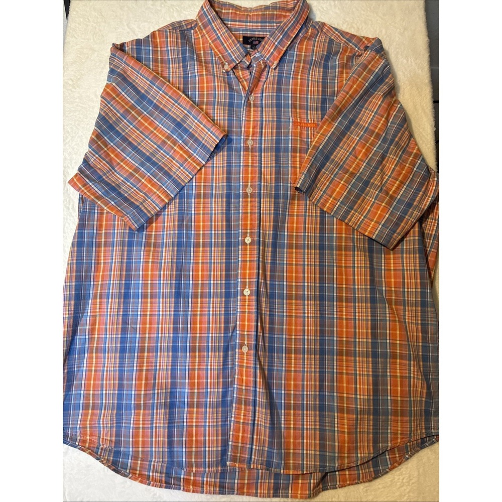 US Polo Association Mens Plaid Button Down Short Sleeve Shirt Size 2xl - Picture 2 of 11